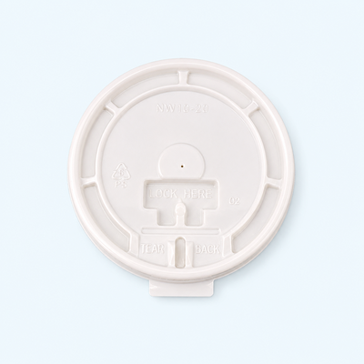 10oz - 20oz paper coffee cup white flat lid (1000 Pcs)