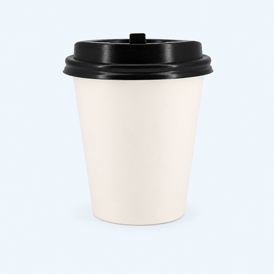 10oz - 20oz paper coffee cup black dome lid (1000 Pcs)