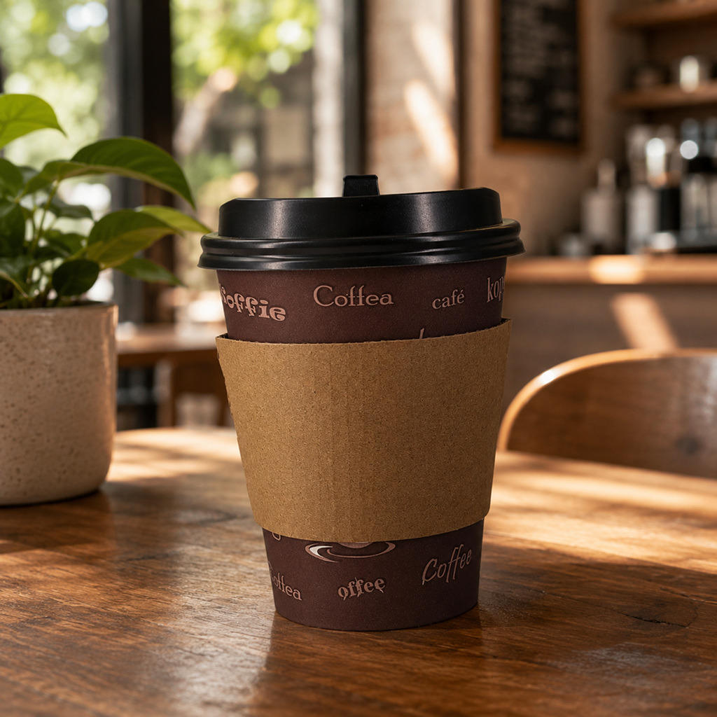 10oz - 20oz Paper cup black dome lid (1000 Pcs)