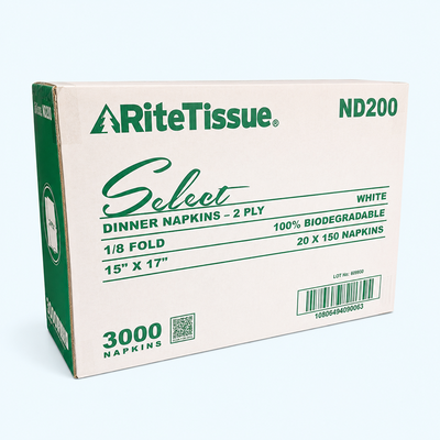 RiteTissue 2ply Dinner Napkins (20x150 Pcs)