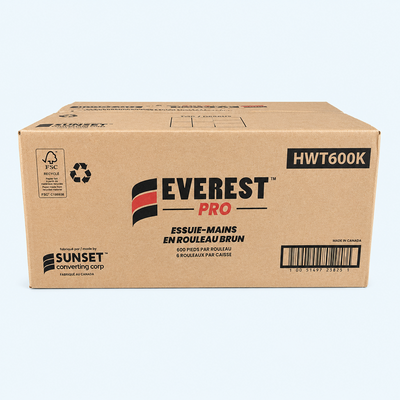 Kraft roll towel 600ft carton box for commercial paper towel and foodservice cleaning supplies